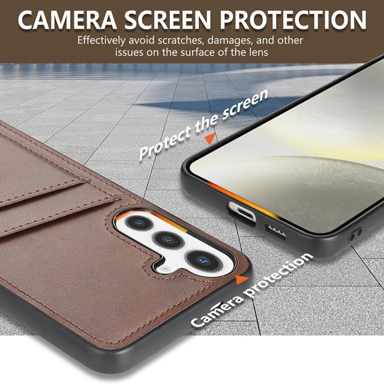 For Samsung Galaxy S24+ 5G AZNS K1 Series Card Slot Business Phone Case(Brown) - Galaxy S24+ 5G Cases by AZNS | Online Shopping South Africa | PMC Jewellery | Buy Now Pay Later Mobicred