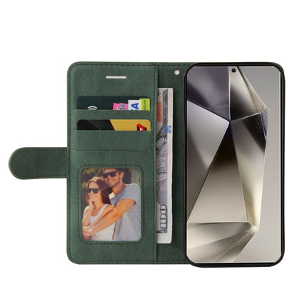 For Samsung Galaxy S25 Ultra 5G Dual-color Splicing Flip Leather Phone Case(Green) - Galaxy S25 Ultra 5G Cases by PMC Jewellery | Online Shopping South Africa | PMC Jewellery | Buy Now Pay Later Mobicred