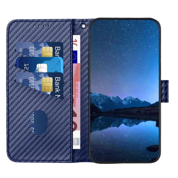 For Samsung Galaxy S25 5G YX0070 Carbon Fiber Buckle Leather Phone Case with Lanyard(Royal Blue) - Galaxy S25 5G Cases by PMC Jewellery | Online Shopping South Africa | PMC Jewellery | Buy Now Pay Later Mobicred