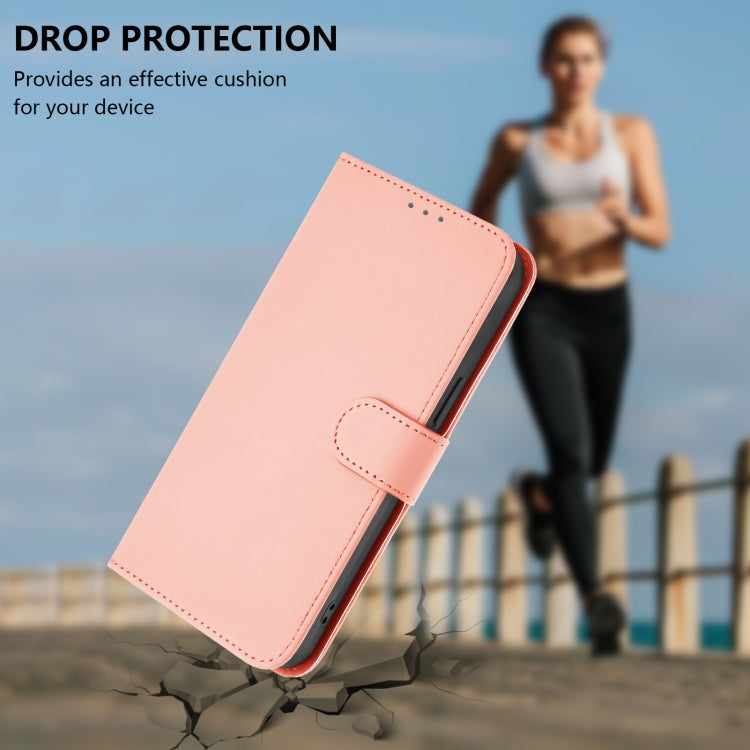 For Ulefone Note 14 Skin Feel Solid Color Leather Phone Case with Lanyard(Pink) - Ulefone Cases by PMC Jewellery | Online Shopping South Africa | PMC Jewellery | Buy Now Pay Later Mobicred