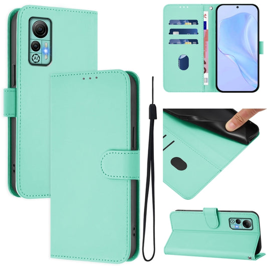 For Ulefone Note 14 Skin Feel Solid Color Leather Phone Case with Lanyard(Mint Green) - Ulefone Cases by PMC Jewellery | Online Shopping South Africa | PMC Jewellery | Buy Now Pay Later Mobicred