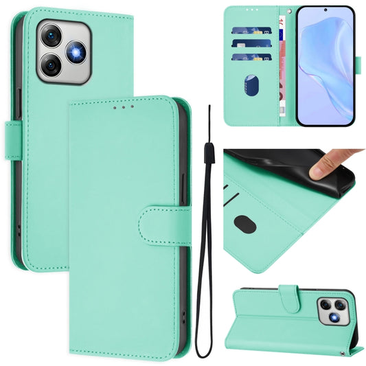 For Ulefone Note 18 Ultra Skin Feel Solid Color Leather Phone Case with Lanyard(Mint Green) - Ulefone Cases by PMC Jewellery | Online Shopping South Africa | PMC Jewellery | Buy Now Pay Later Mobicred