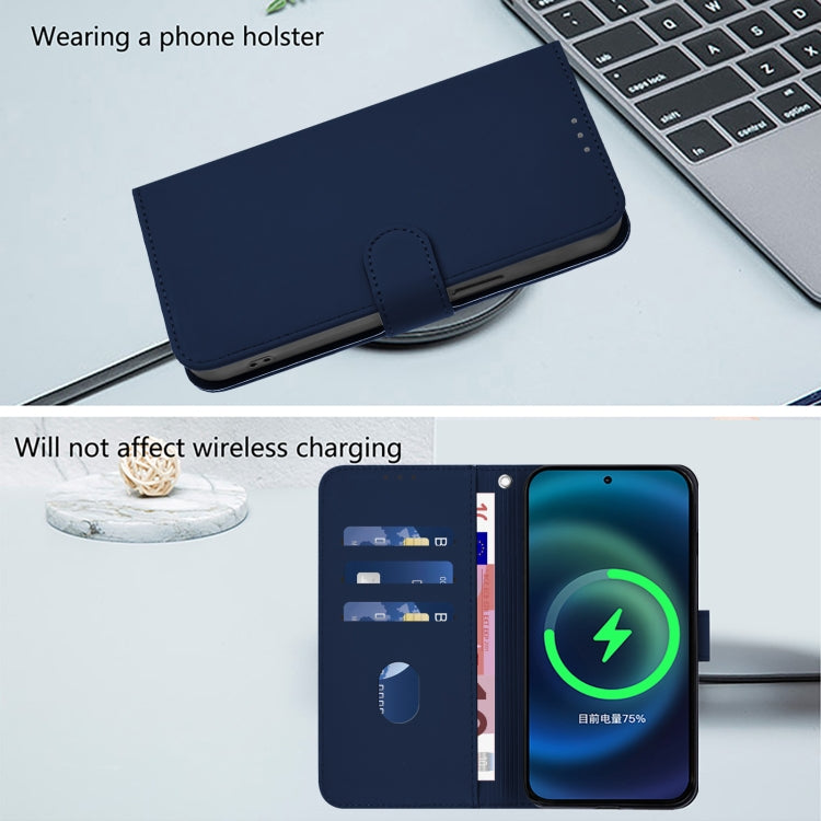 For Ulefone Note 18 Ultra Skin Feel Solid Color Leather Phone Case with Lanyard(Navy Blue) - Ulefone Cases by PMC Jewellery | Online Shopping South Africa | PMC Jewellery | Buy Now Pay Later Mobicred