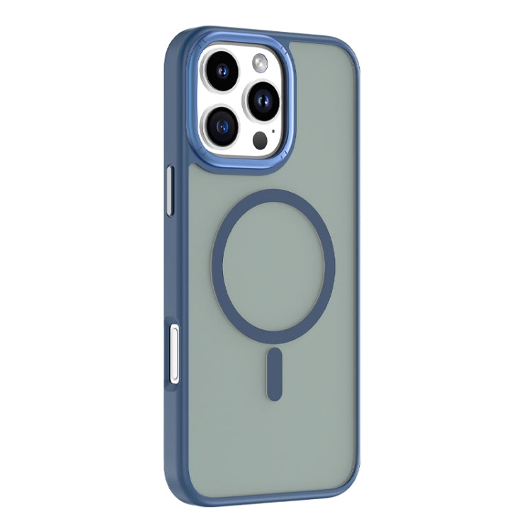 For iPhone 16 Pro Max Mutural Skin Feel Series Frosted MagSafe Magnetic Phone Case(Blue) - iPhone 16 Pro Max Cases by Mutural | Online Shopping South Africa | PMC Jewellery | Buy Now Pay Later Mobicred