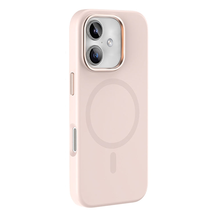 For iPhone 16 Mutural Karen Series Liquid Silicone MagSafe Magnetic Phone Case(Pink) - iPhone 16 Cases by Mutural | Online Shopping South Africa | PMC Jewellery | Buy Now Pay Later Mobicred