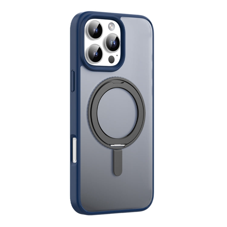 For iPhone 16 Pro Max Mutural Armor Series MagSafe Magnetic Holder Phone Case(Blue) - iPhone 16 Pro Max Cases by Mutural | Online Shopping South Africa | PMC Jewellery | Buy Now Pay Later Mobicred