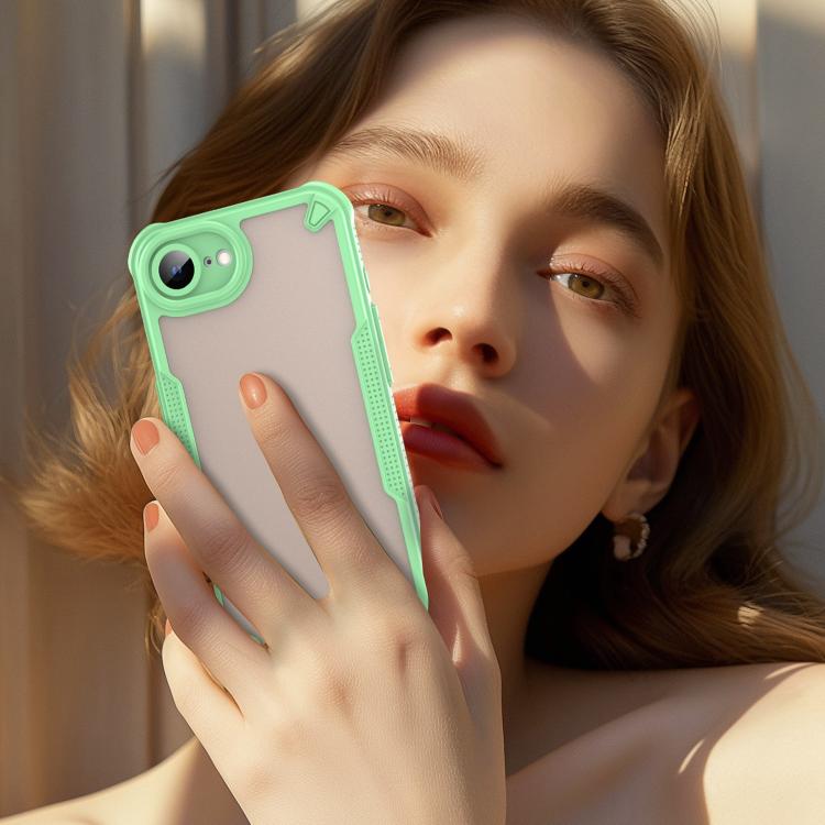For iPhone 16e Armor Glaze PC Hybrid TPU Phone Case(Green) - iPhone 16e Cases by PMC TechLife | Online Shopping South Africa | PMC TechLife | Buy Now Pay Later Mobicred