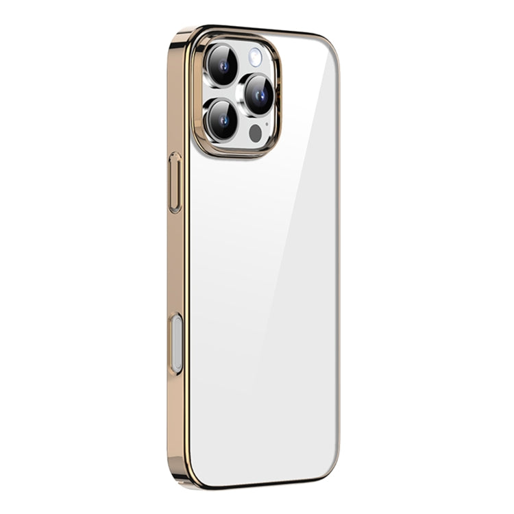 For iPhone 16 Pro Mutural Jiantou Series Electroplating Hybrid PC Phone Case(Mocha Gold) - iPhone 16 Pro Cases by Mutural | Online Shopping South Africa | PMC Jewellery | Buy Now Pay Later Mobicred