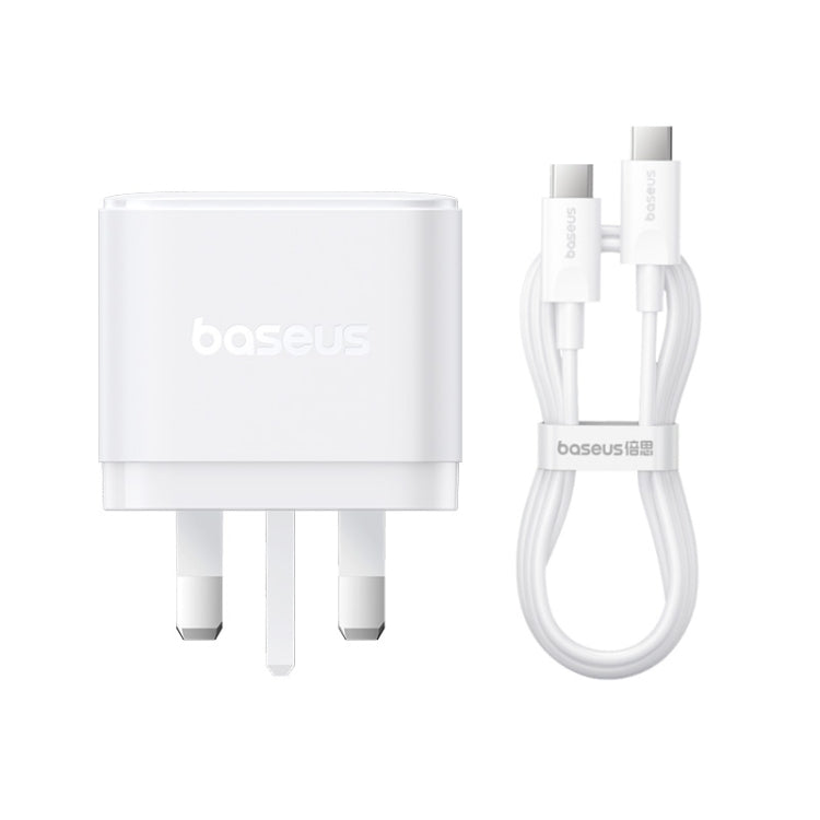 Baseus PD65W USB and 2 USB-C / Type-C Fast Charger With 1m Type-C Cable, Plug Type:UK Plug(White) - free shipping - PMC TechLife - Order now!