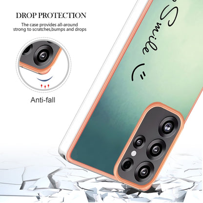 For Samsung Galaxy S25 Ultra 5G Electroplating Marble Dual-side IMD Phone Case(Smile) - Galaxy S25 Ultra 5G Cases by PMC Jewellery | Online Shopping South Africa | PMC Jewellery | Buy Now Pay Later Mobicred