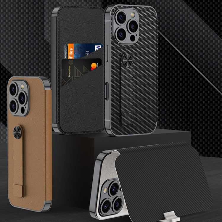 For iPhone 16 Pro Max GKK Plating Phantom Flip Leather MagSafe Phone Case(Black) - iPhone 16 Pro Max Cases by GKK | Online Shopping South Africa | PMC Jewellery | Buy Now Pay Later Mobicred