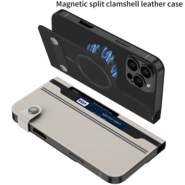 For iPhone 16 Pro Max GKK Detachable Flip Leather MagSafe Phone Case(Titanium Gray) - iPhone 16 Pro Max Cases by GKK | Online Shopping South Africa | PMC Jewellery | Buy Now Pay Later Mobicred