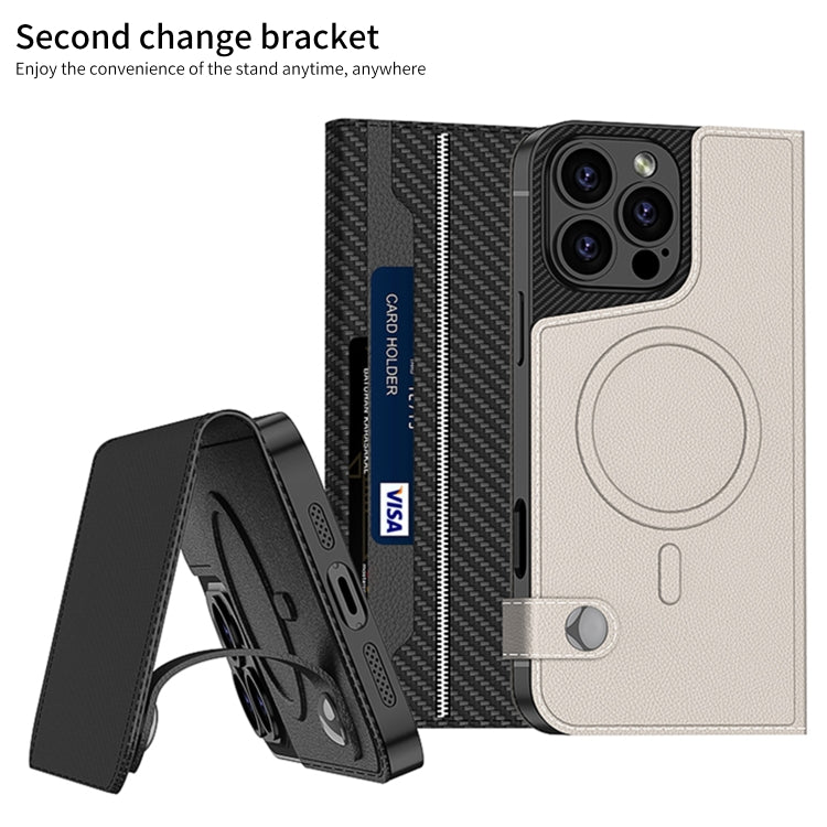 For iPhone 16 Pro GKK Detachable Flip Leather MagSafe Phone Case(Titanium Gray) - free shipping - PMC Jewellery - Order now!