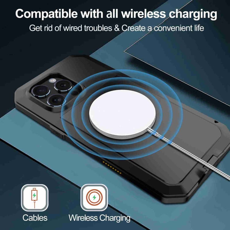 For iPhone 16 Pro Max RedPepper Triple-proof Metal Phone Case(Black) - free shipping - PMC Jewellery - Order now!