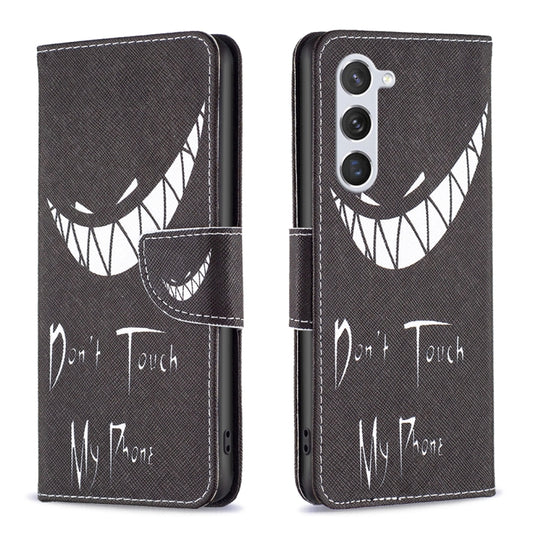 For Samsung Galaxy S25 5G Colored Drawing Pattern Leather Phone Case(Smirk) - Galaxy S25 5G Cases by PMC Jewellery | Online Shopping South Africa | PMC Jewellery | Buy Now Pay Later Mobicred