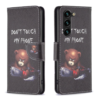 For Samsung Galaxy S25+ 5G Colored Drawing Pattern Leather Phone Case(Bear) - Galaxy S25+ 5G Cases by PMC Jewellery | Online Shopping South Africa | PMC Jewellery | Buy Now Pay Later Mobicred