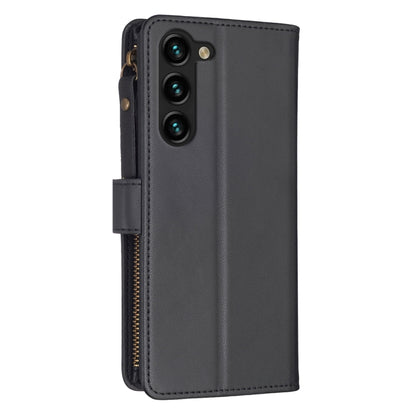 For Samsung Galaxy S25+ 5G 9 Card Slots Zipper Wallet Leather Flip Phone Case(Black) - Galaxy S25+ 5G Cases by PMC Jewellery | Online Shopping South Africa | PMC Jewellery | Buy Now Pay Later Mobicred