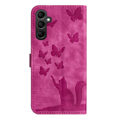 For Samsung Galaxy S25+ 5G Butterfly Cat Embossing Flip Leather Phone Case(Pink) - Galaxy S25+ 5G Cases by PMC Jewellery | Online Shopping South Africa | PMC Jewellery | Buy Now Pay Later Mobicred