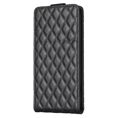 For Samsung Galaxy S25+ 5G Diamond Lattice Vertical Flip Leather Phone Case(Black) - Galaxy S25+ 5G Cases by PMC Jewellery | Online Shopping South Africa | PMC Jewellery | Buy Now Pay Later Mobicred