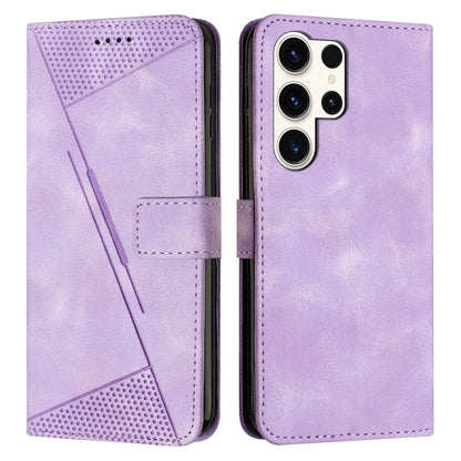 For Samsung Galaxy S25 Ultra 5G Dream Triangle Leather Phone Case with Long Lanyard(Purple) - Galaxy S25 Ultra 5G Cases by PMC Jewellery | Online Shopping South Africa | PMC Jewellery | Buy Now Pay Later Mobicred