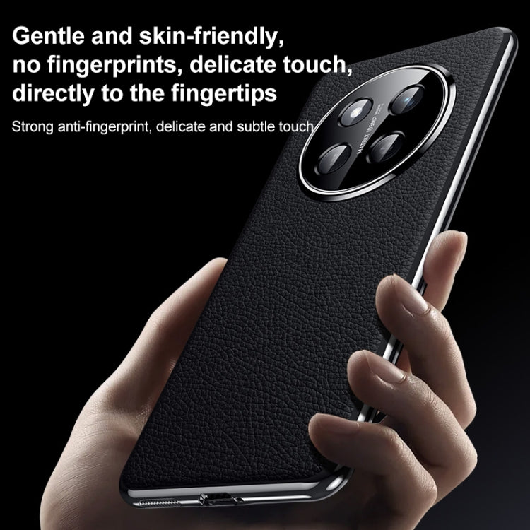 For Honor Magic7 Genuine Leather PC Phone Case(Black) - Honor Cases by PMC TechLife | Online Shopping South Africa | PMC TechLife | Buy Now Pay Later Mobicred