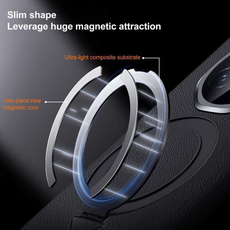 For Honor Magic V3 SULADA Top Grain Leather MagSafe Magnetic Holder Phone Case(Red) - free shipping - PMC TechLife - Order now!