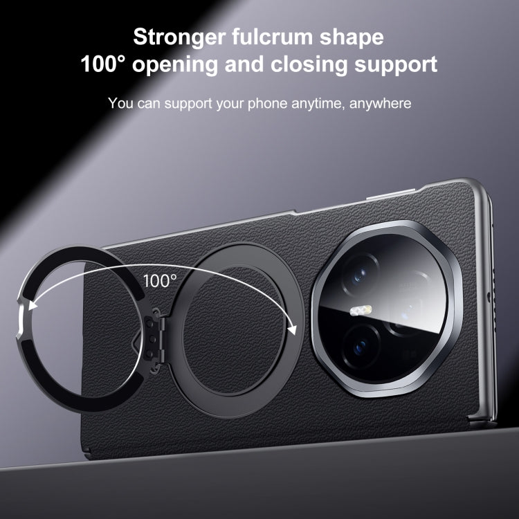 For Honor Magic V3 SULADA Top Grain Leather MagSafe Magnetic Holder Phone Case(Red) - free shipping - PMC TechLife - Order now!