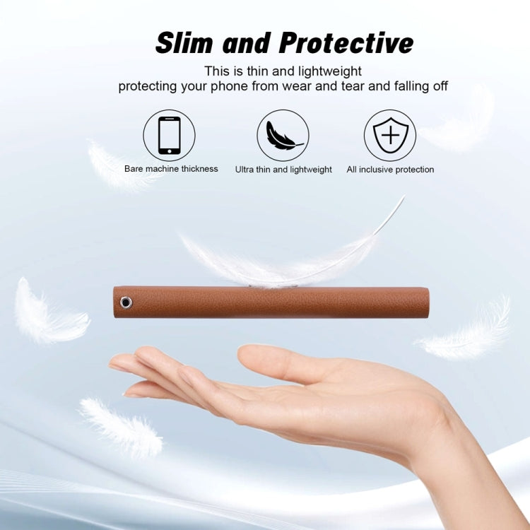 For iPhone 16e Ultra-thin Voltage Magnetic Buckle Leather Phone Case(Brown) - iPhone 16e Cases by PMC TechLife | Online Shopping South Africa | PMC TechLife | Buy Now Pay Later Mobicred