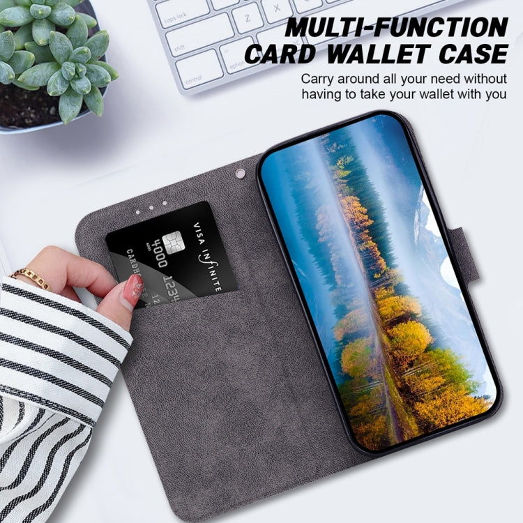 For iPhone 16e Ultra-thin Voltage Magnetic Buckle Leather Phone Case(Black) - iPhone 16e Cases by PMC TechLife | Online Shopping South Africa | PMC TechLife | Buy Now Pay Later Mobicred