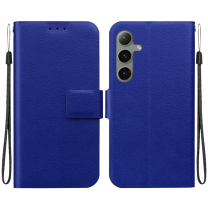 For Samsung Galaxy S25+ 5G Ultra-thin Voltage Magnetic Buckle Leather Phone Case(Blue) - Galaxy S25+ 5G Cases by PMC Jewellery | Online Shopping South Africa | PMC Jewellery | Buy Now Pay Later Mobicred