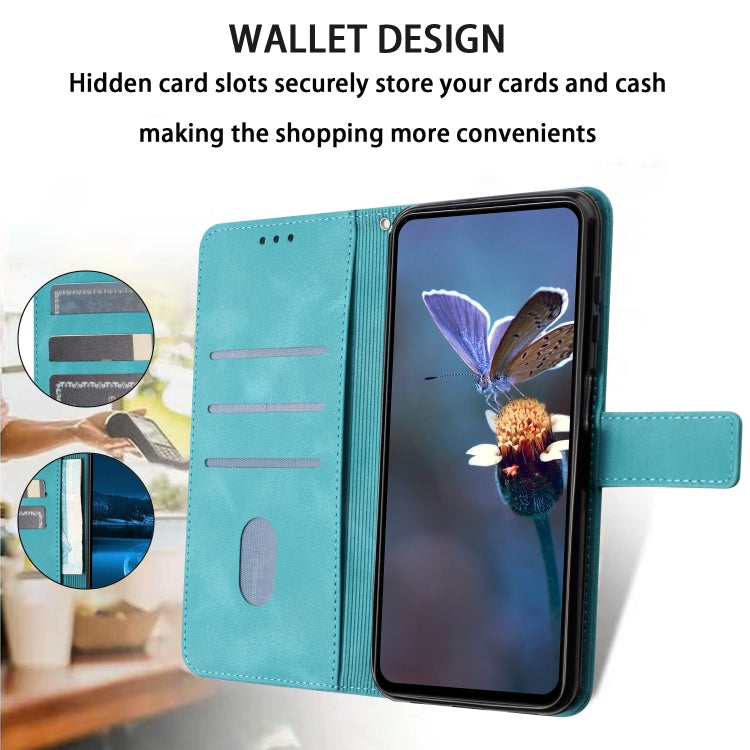 For Samsung Galaxy S25+5G Triangle Solid Color Leather Phone Case(Green) - Galaxy S25+ 5G Cases by PMC TechLife | Online Shopping South Africa | PMC TechLife | Buy Now Pay Later Mobicred