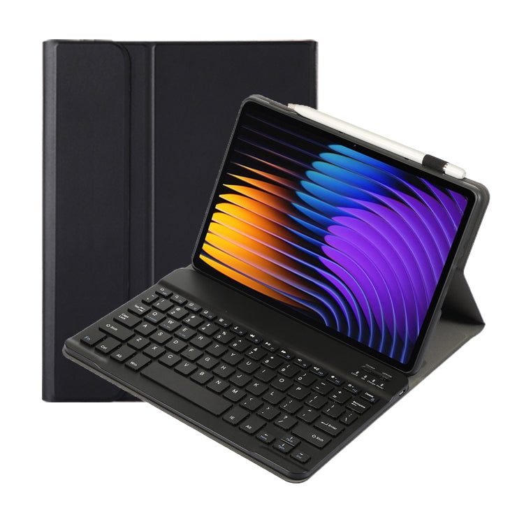 For Xiaomi Pad 7 / 7 Pro 11.2 inch A0N13 Ultra-thin Detachable Bluetooth Keyboard Leather Tablet Case(Black) - Others Keyboard by PMC Jewellery | Online Shopping South Africa | PMC Jewellery | Buy Now Pay Later Mobicred