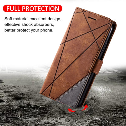 For Samsung Galaxy S25 Ultra 5G Skin Feel Splicing Leather Phone Case(Brown) - Galaxy S25 Ultra 5G Cases by PMC Jewellery | Online Shopping South Africa | PMC Jewellery | Buy Now Pay Later Mobicred