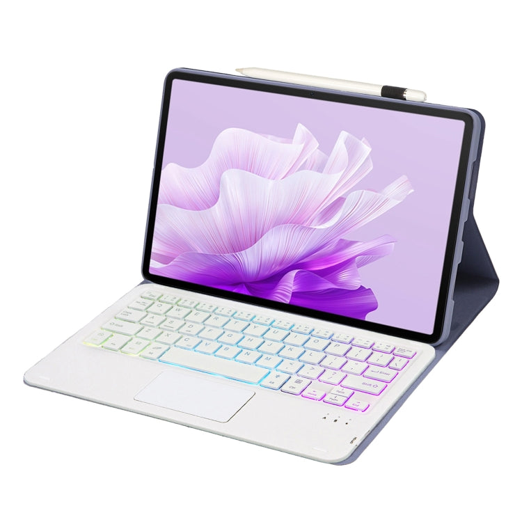 For Honor Pad X9 / X8 Pro 11.5 AH15-AS Ultra-thin Detachable Backlight Bluetooth Keyboard Leather Tablet Case with Touchpad(Lavender White) - Others Keyboard by PMC Jewellery | Online Shopping South Africa | PMC Jewellery | Buy Now Pay Later Mobicred