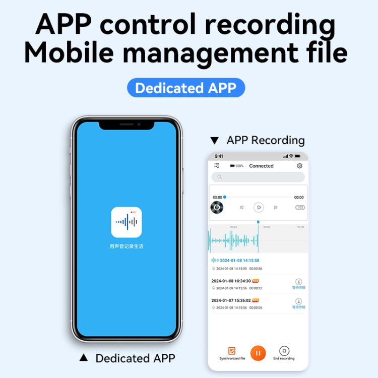 Q61A Ultra-thin HD Noise Reduction Voice Recording Pen Support APP Control, Memory:128GB(Black) - Recording Pen by PMC TechLife | Online Shopping South Africa | PMC TechLife | Buy Now Pay Later Mobicred