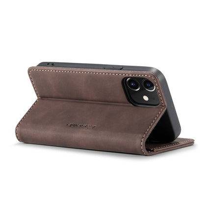 For iPhone 12 mini CaseMe-013 Multifunctional Retro Frosted Horizontal Flip Leather Case with Card Slot & Holder & Wallet(Coffee) - iPhone 12 mini Cases by CaseMe | Online Shopping South Africa | PMC Jewellery | Buy Now Pay Later Mobicred