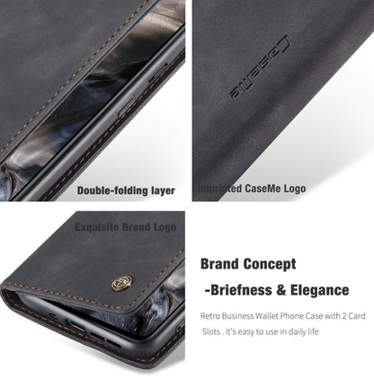 For OnePlus Nord CaseMe-013 Multifunctional Retro Frosted Horizontal Flip Leather Case with Card Slot & Holder & Wallet(Black) - OnePlus Cases by CaseMe | Online Shopping South Africa | PMC Jewellery | Buy Now Pay Later Mobicred