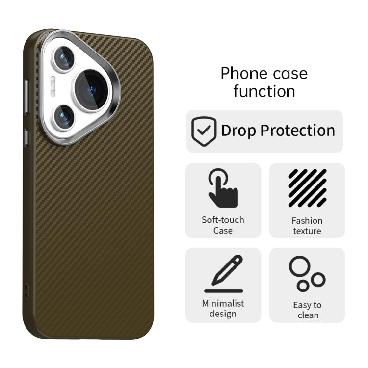 For Huawei Pura 70 Pro Carbon Fiber Series IMD Phone Case(Brown) - Huawei Cases by PMC Jewellery | Online Shopping South Africa | PMC Jewellery | Buy Now Pay Later Mobicred