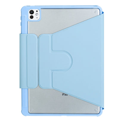 For iPad Pro 11 2024 L13-AS 360 Rotation Acrylic Transparent Bluetooth Keyboard Leather Case With Touch Control / Backlight(Blue) - For iPad Pro by PMC Jewellery | Online Shopping South Africa | PMC Jewellery | Buy Now Pay Later Mobicred