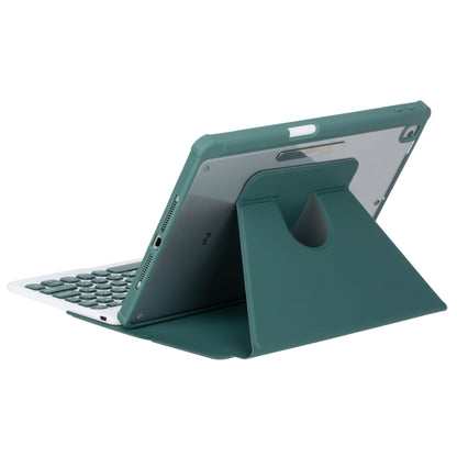 For iPad Pro 11 2024 YL13 360 Rotation Acrylic Transparent Round Keycap Bluetooth Keyboard Leather Case(Green) - For iPad Pro by PMC Jewellery | Online Shopping South Africa | PMC Jewellery | Buy Now Pay Later Mobicred