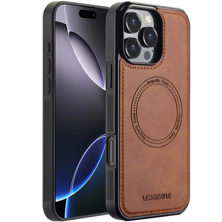 For iPhone 16 Pro Max LC.IMEEKE Magsafe Phone Case(Brown) - iPhone 16 Pro Max Cases by LC.IMEEKE | Online Shopping South Africa | PMC Jewellery | Buy Now Pay Later Mobicred