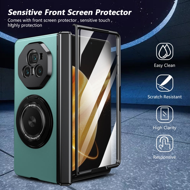 For Honor Magic V3 Gold Medal Rotating Folding Series Ring Holder Phone Case(Royal Blue) - Honor Cases by PMC TechLife | Online Shopping South Africa | PMC TechLife | Buy Now Pay Later Mobicred