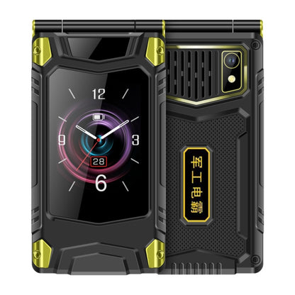 M7+ 4G Dual Screen Flip Elder Rugged Phone, 2.8 inch Inner, 2.4 inch Outer, 6800mAh Battery, 24 Keys, Flashlight, Network: 4G, Dual SIM, SOS, Plug:EU Plug(Black) - Others by PMC Jewellery | Online Shopping South Africa | PMC Jewellery | Buy Now Pay Later Mobicred