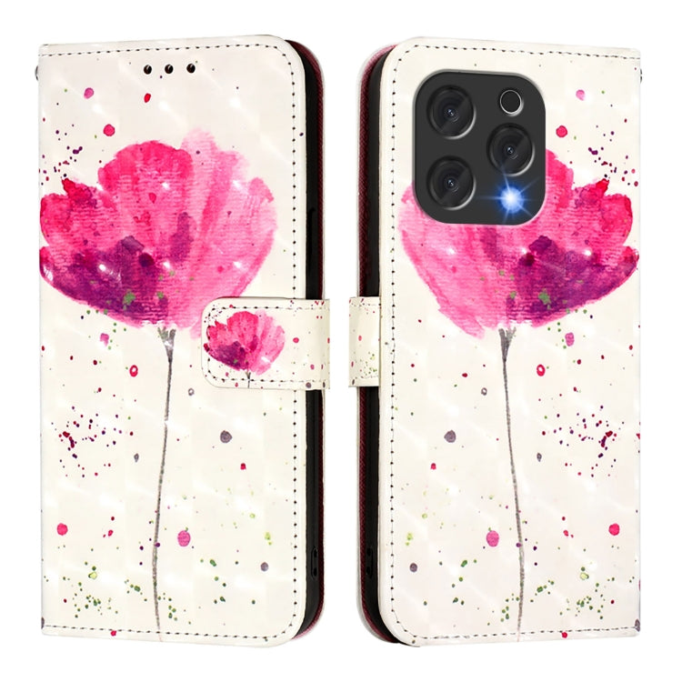 For Doogee N55 Plus 3D Painting Horizontal Flip Leather Phone Case(Flower) - More Brand by PMC TechLife | Online Shopping South Africa | PMC TechLife | Buy Now Pay Later Mobicred