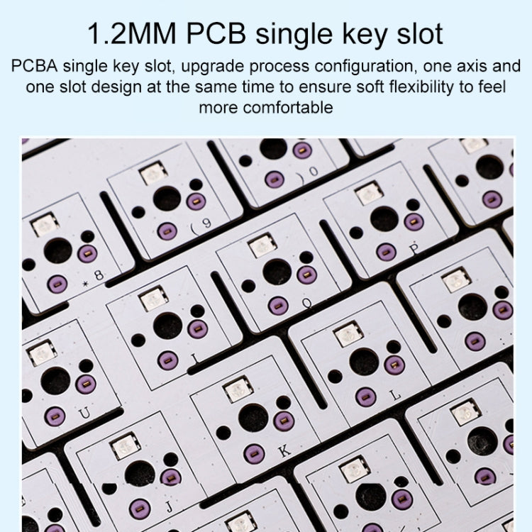 AULA F75 80 Keys Wired/2.4G/Bluetooth Three Model Customized RGB Mechanical Keyboard(Snow Spruce Green) - free shipping - PMC TechLife - Order now!
