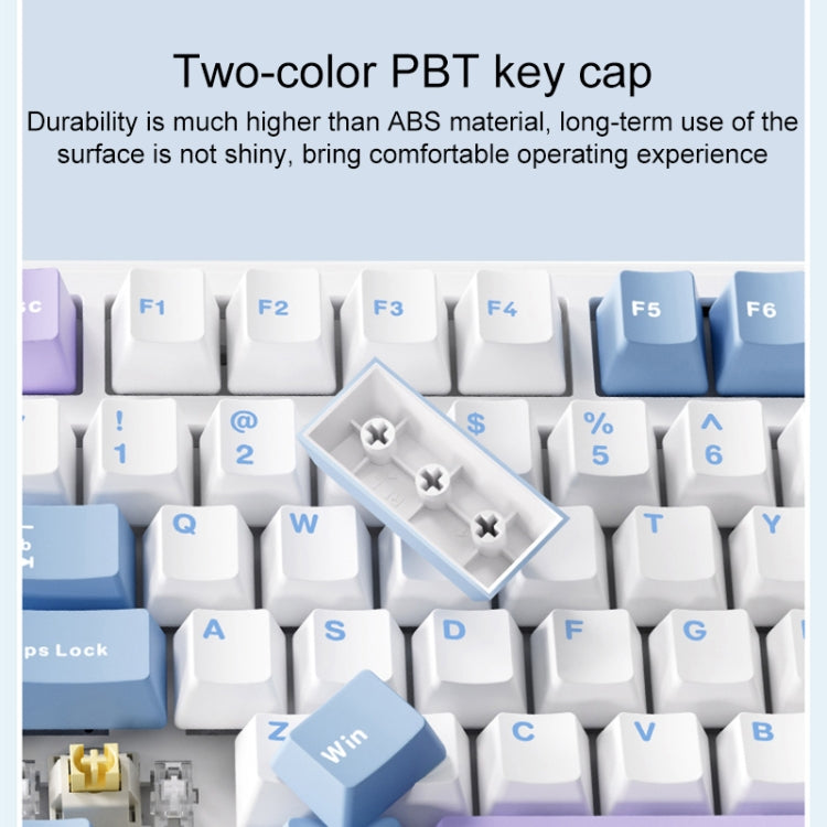 AULA F99 Pro 99 Keys Wired/2.4G/Bluetooth Three Model Customized RGB Mechanical Keyboard(Gradient Grey Side Carving) - Wireless Keyboard by AULA | Online Shopping South Africa | PMC TechLife | Buy Now Pay Later Mobicred