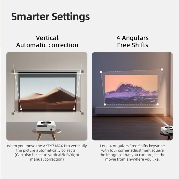 AUN AKEY7 MAX 1920x1080P HD Android LCD Projector EU Plug(White) - LED Projector by AUN | Online Shopping South Africa | PMc TechLife | Buy Now Pay Later Mobicred