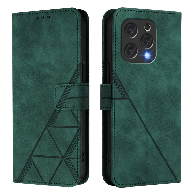 For Doogee N55 Plus Crossbody 3D Embossed Flip Leather Phone Case(Green) - free shipping - PMC TechLife - Order now!