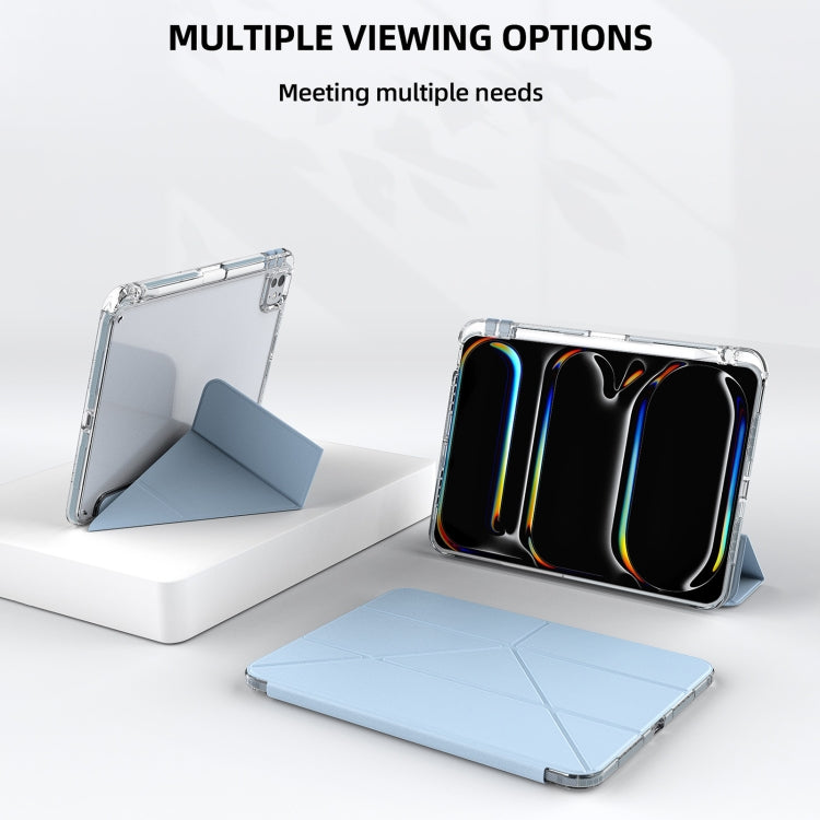 For iPad Air 13 2024 / 2025 mutural Y-Shape Deformation Leather Tablet Case(Navy Blue) - free shipping - PMc TechLife - Order now!