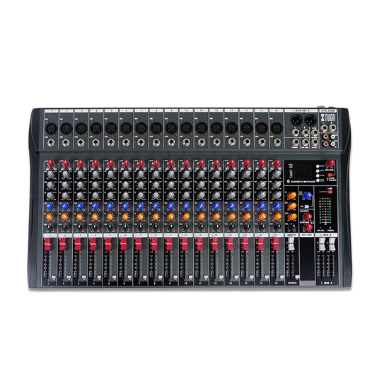 XTUGA CT160X 16-Channels Audio Mixer DJ Mixing Console with 48V Power Supply(EU Plug) - Live Sound Effects Processors by XTUGA | Online Shopping South Africa | PMC Jewellery | Buy Now Pay Later Mobicred